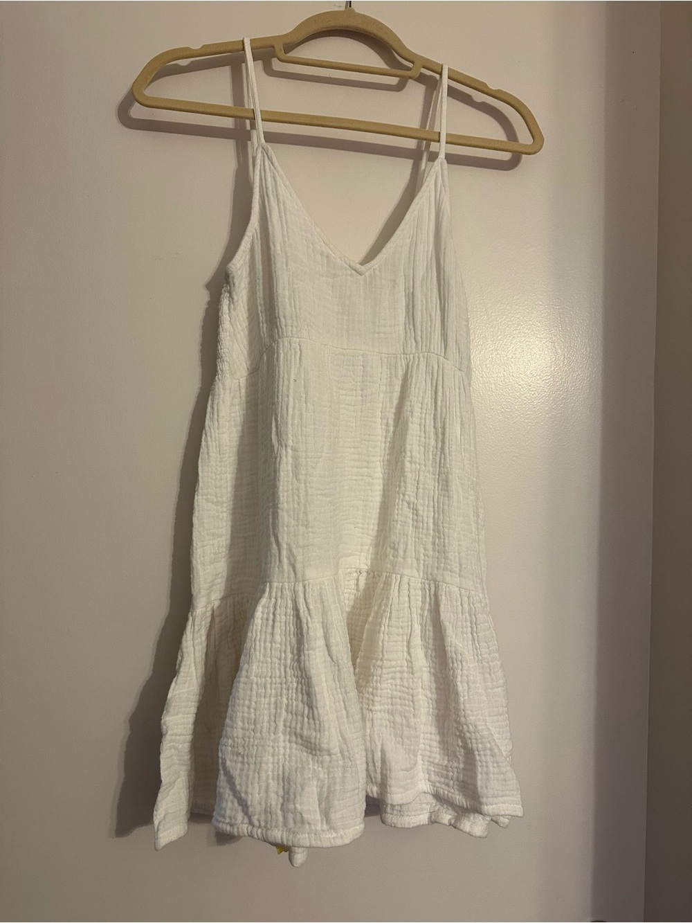 BillaBong White Wave After Wave Waffle Mini Dress